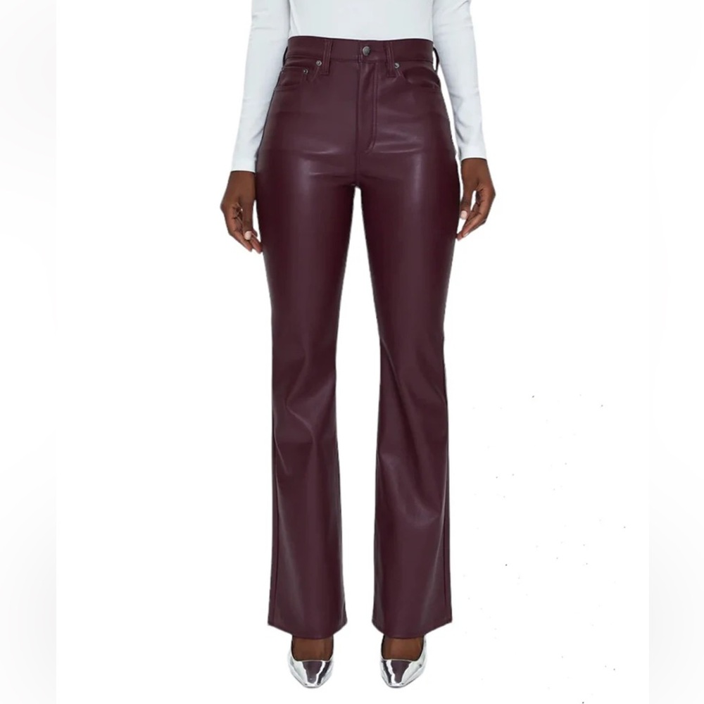 Pistola Burgundy Faux Leather Pants